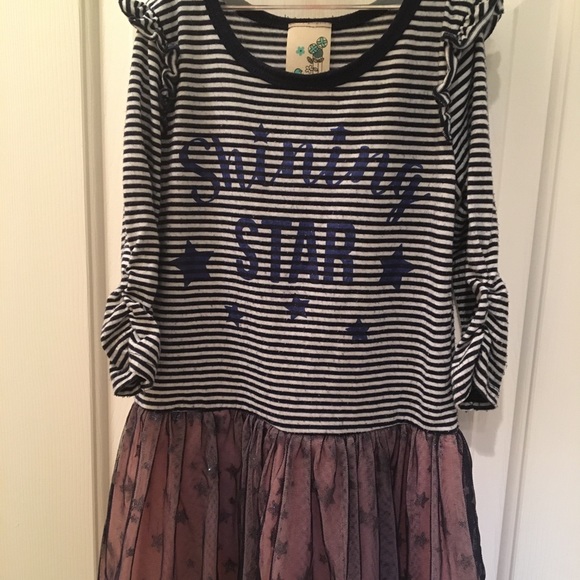 Lily Bleu Other - Blue stripes sparkle stars dress